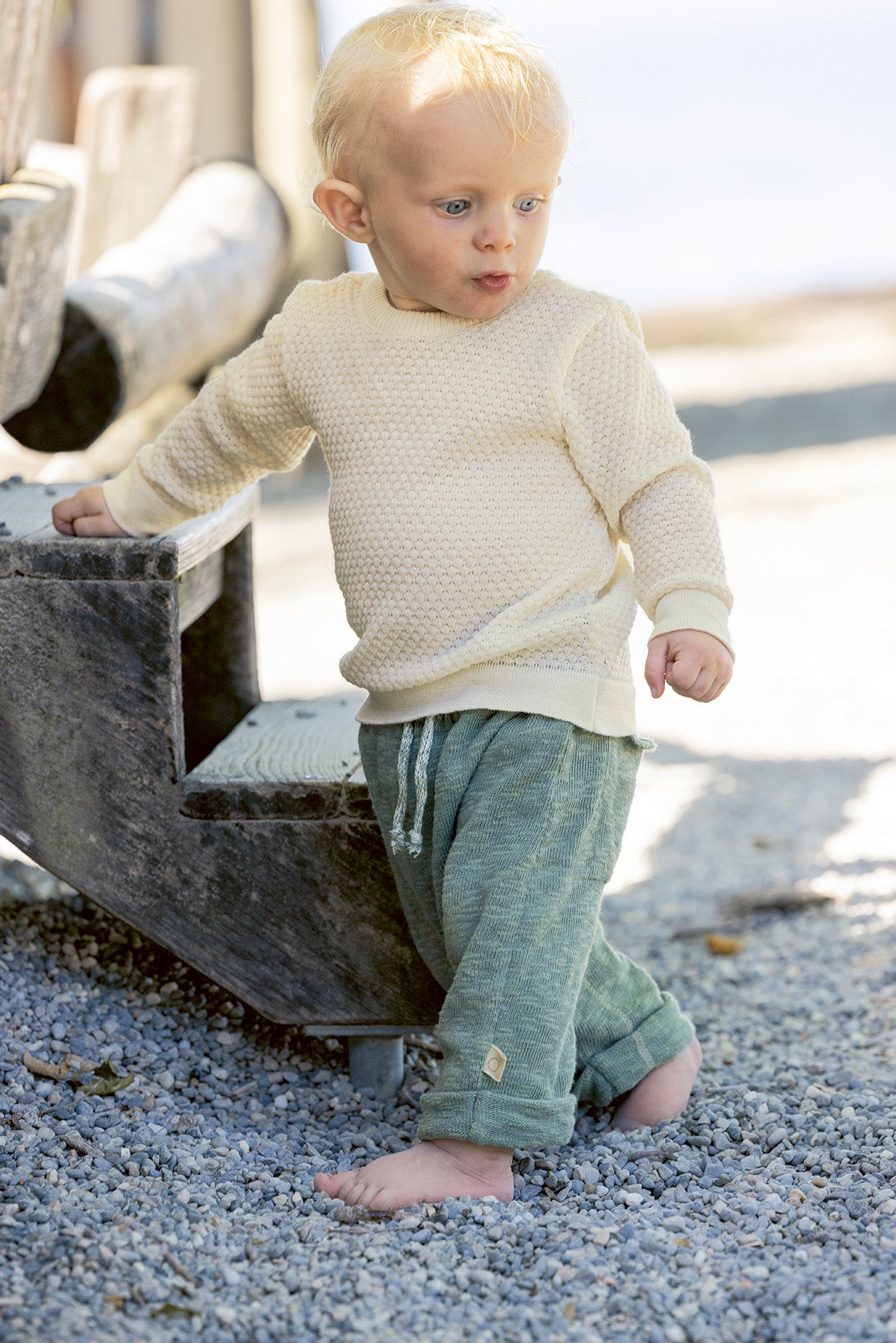 Woolen leggings - colorfull green