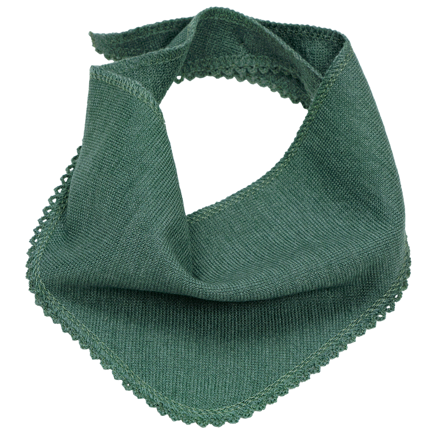 Reiff merino wol/zijde driehoek bandana sage - de Wevershoek