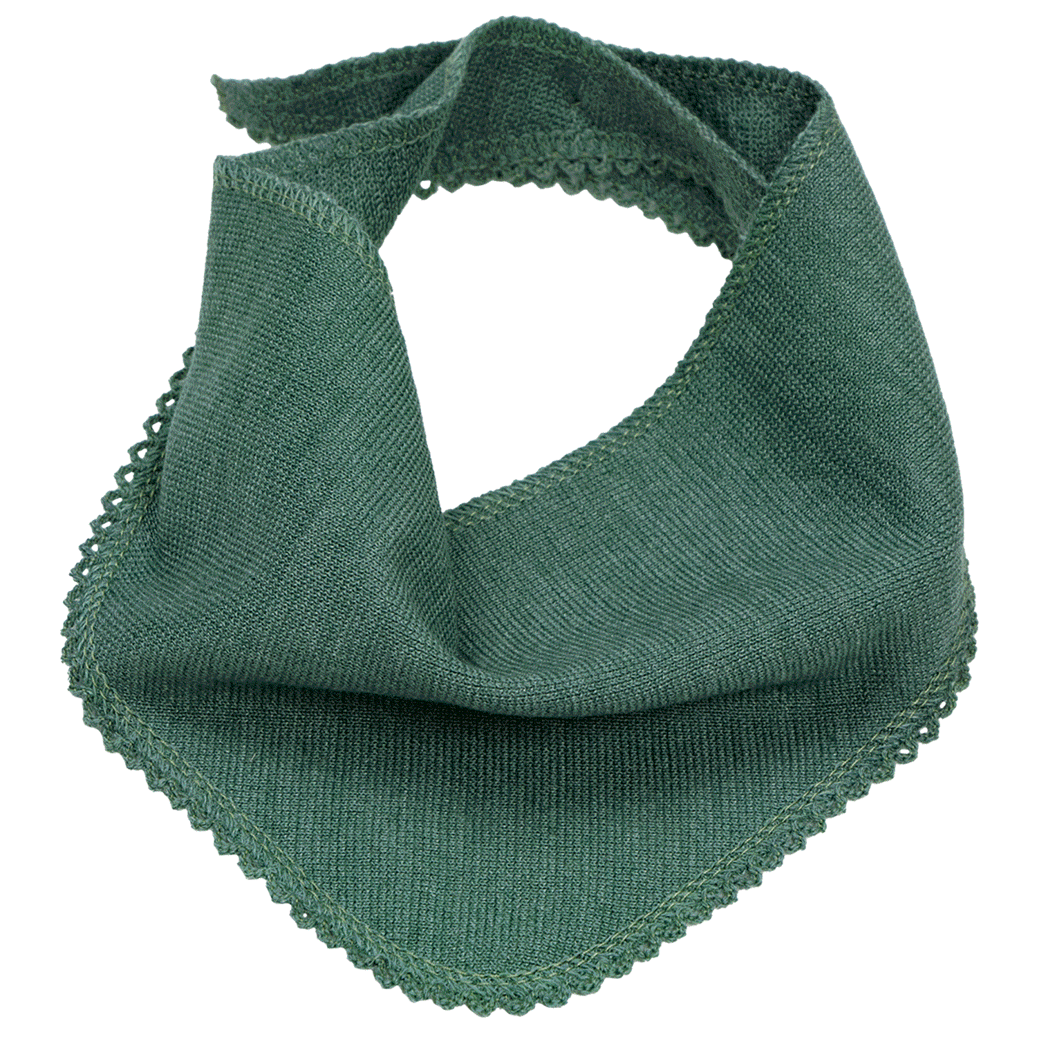 Reiff merino wol/zijde driehoek bandana sage - de Wevershoek