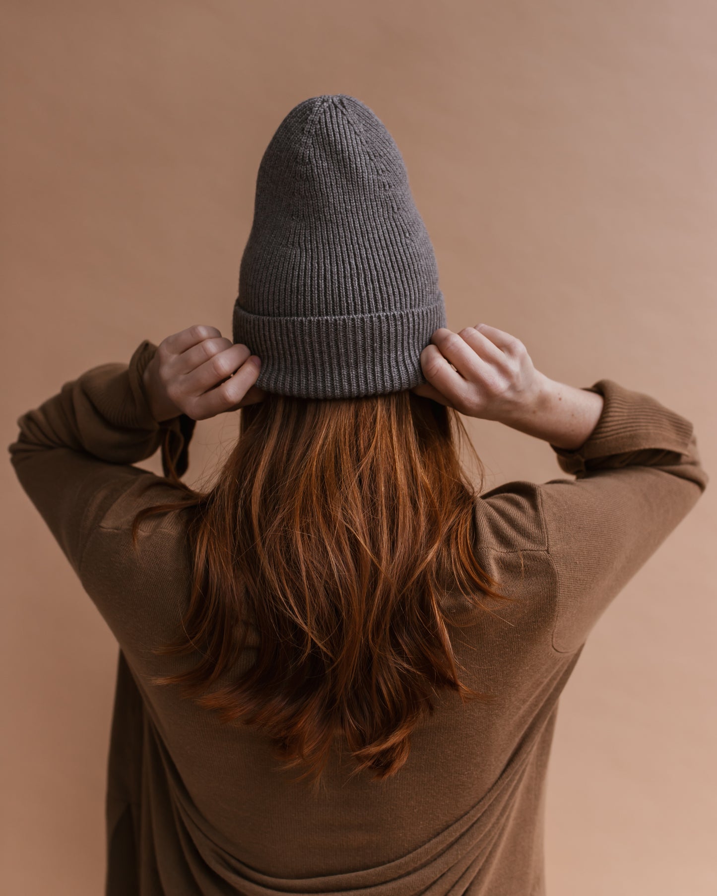 Hvid beanie Fonzie adult - Otter