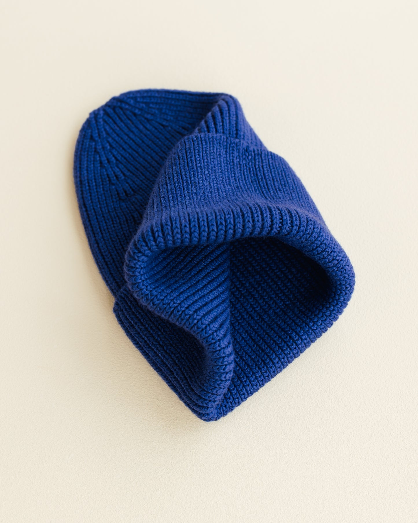 Hvid beanie Fonzie kids - Cobalt Blue