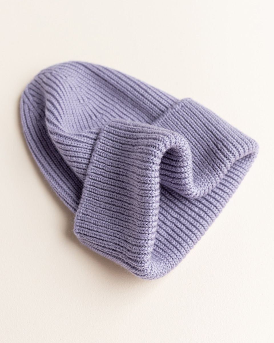 Hvid beanie Fonzie kids - Lilac