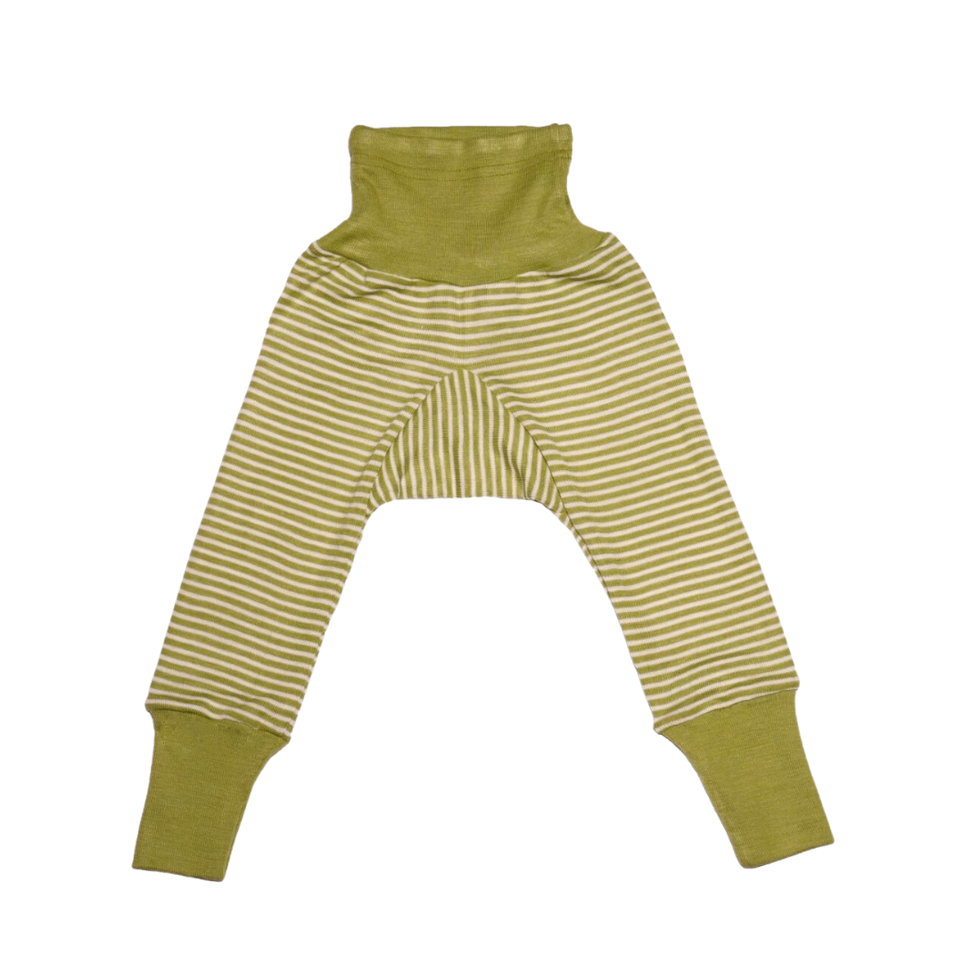 Cosilana wol/zijde baby broekje - Green / Nature