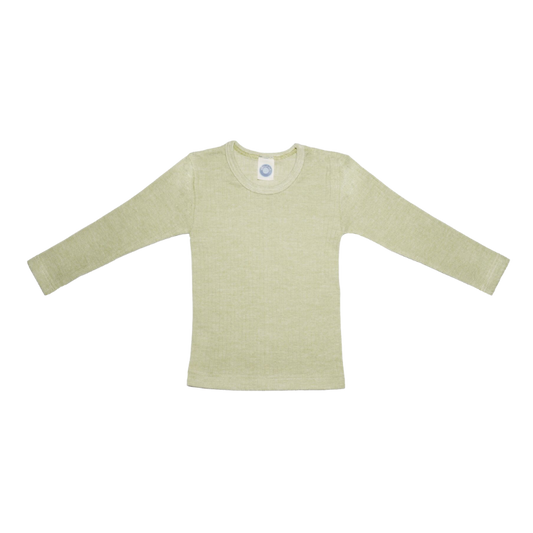 Cosilana wol/zijde/katoen longsleeve - Groen