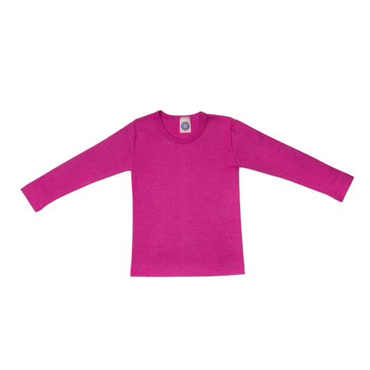 Cosilana wol/zijde longsleeve - Pep pink