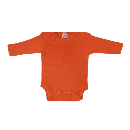 Cosilana wol/zijde romper lange mouw – Saffron