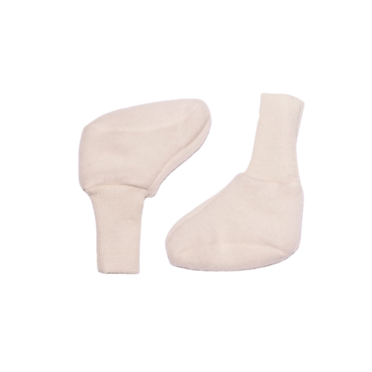 Cosilana wolfleece prematuur slofjes – Naturel