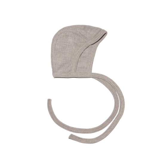 Cosilana wol/zijde/katoen strikmutsje - Grijs