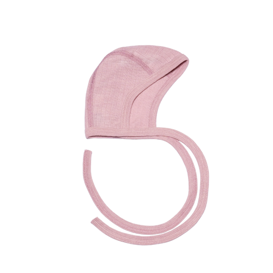 Cosilana wol/zijde/katoen strikmutsje - Roze