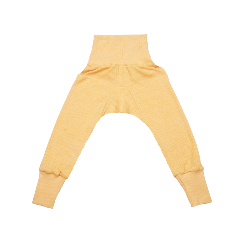 Cosilana wol/zijde/katoen baby broekje - Geel