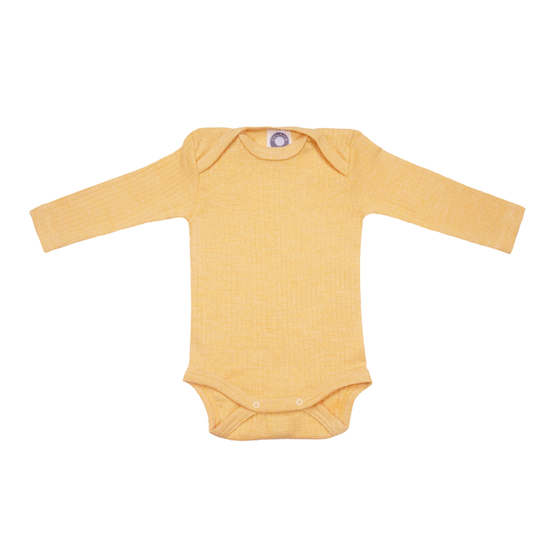 Cosilana wol/zijde/katoen romper - Geel