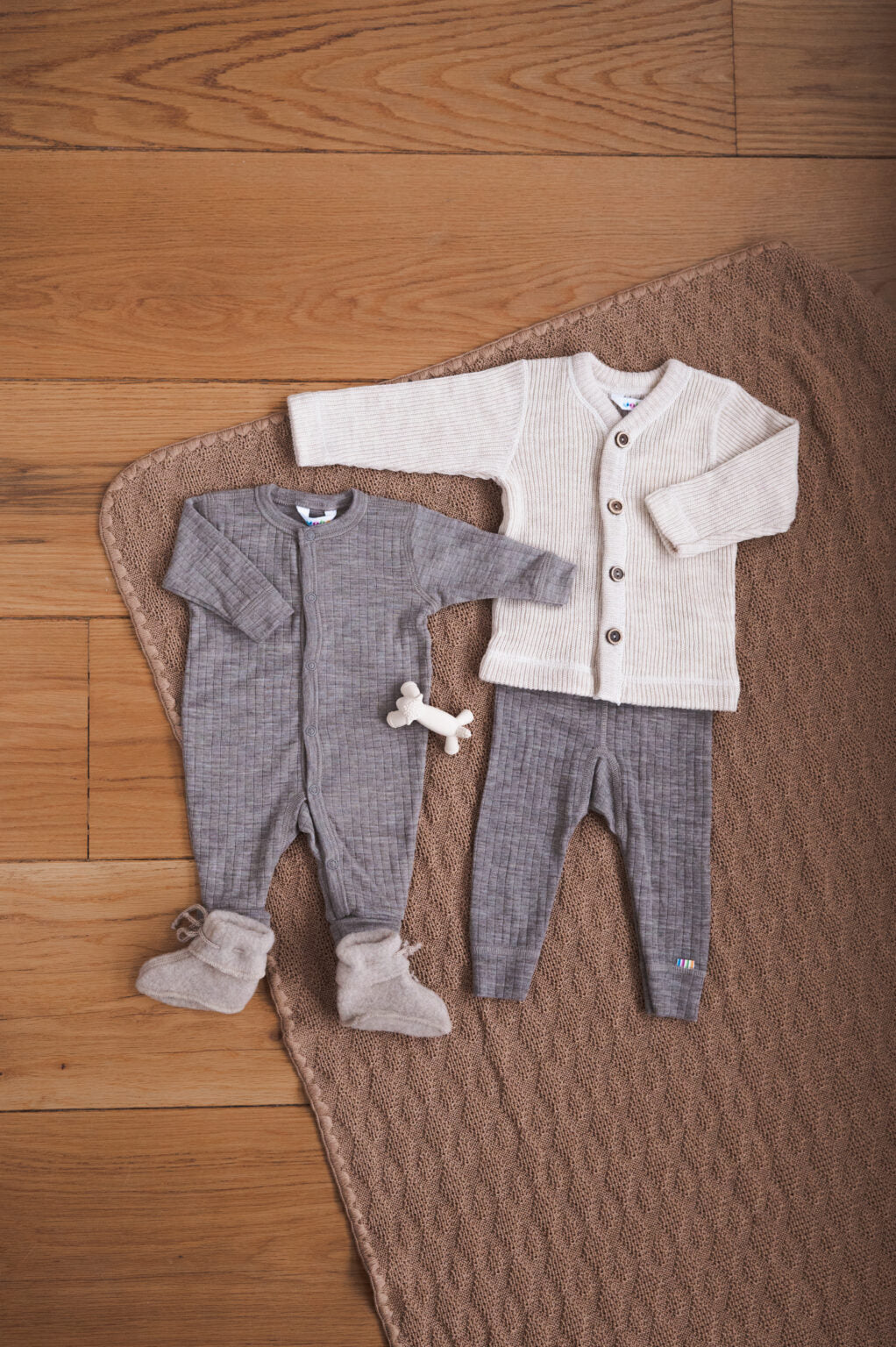 Joha knitted wool rib cardigan - Beige limited edition AW24