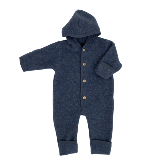 Engel Natur wolfleece overall - Blue melange