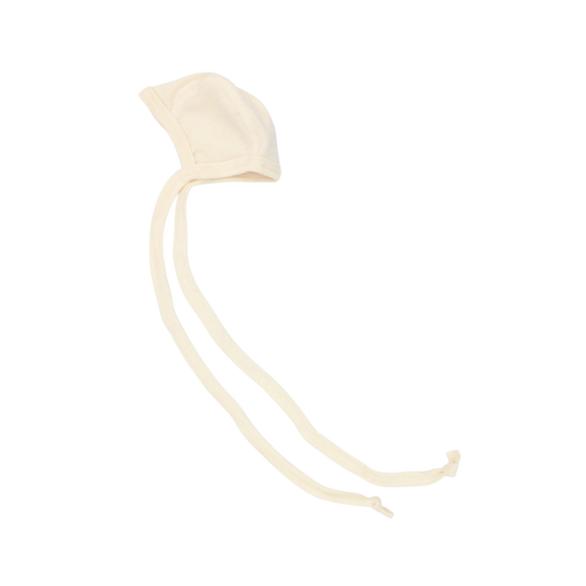 Engel Natur wol/zijde prematuur strikmutsje - Natural