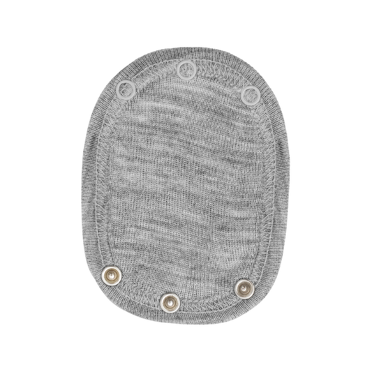 Engel Natur wol/zijde romperverlenger - light grey melange