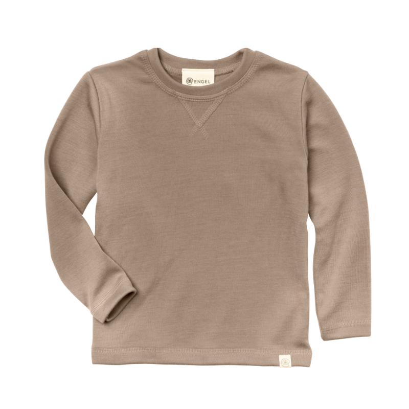 Engel Natur wol/zijde sweater kind - Sand