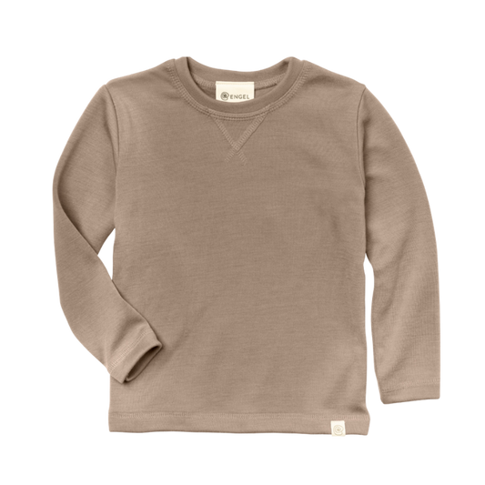 Engel Natur wol/zijde sweater kind - Sand