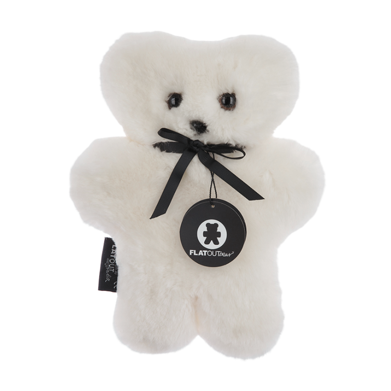 FLATOUTBEAR wollen platte grote teddybeer in de kleur milk - de Wevershoek