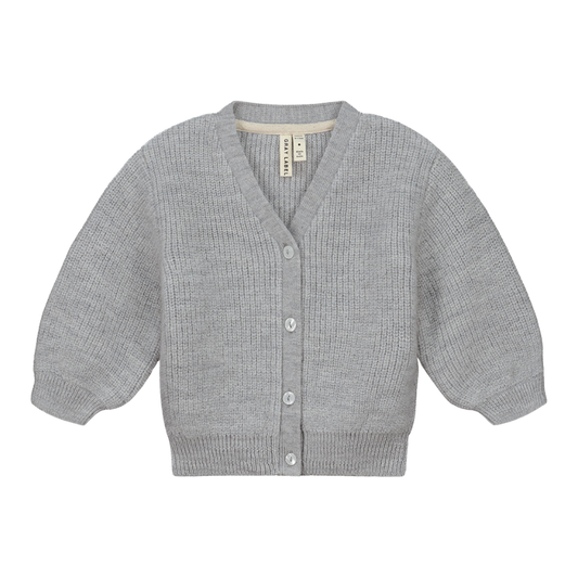 Gray Label gebreid wollen baby vest - Grey Melange