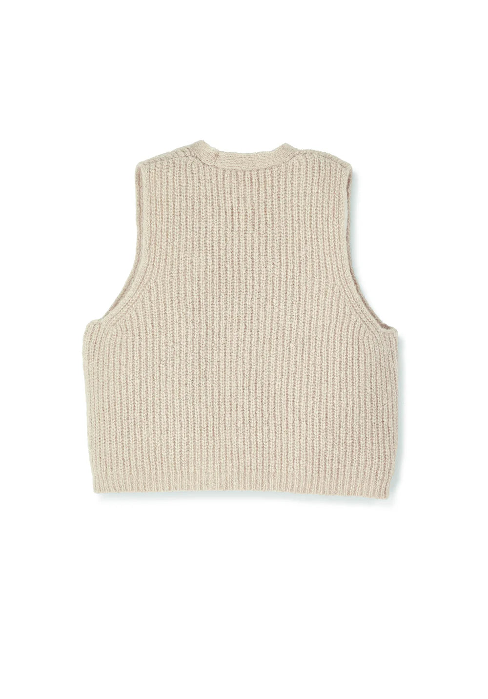 HALFEN alpaca dames gilet met strik - Beige