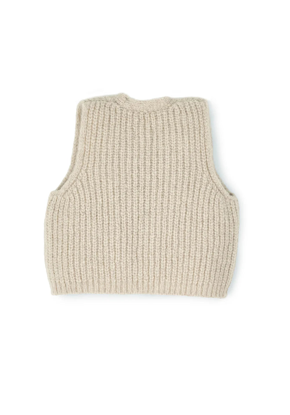 HALFEN alpaca kinder gilet met strikje - Beige