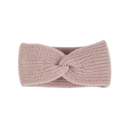 HALFEN kasjmier kinder hoofdband met knoop - Oud roze