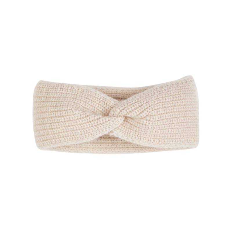 HALFEN kasjmier kinder hoofdband met knoop - Beige