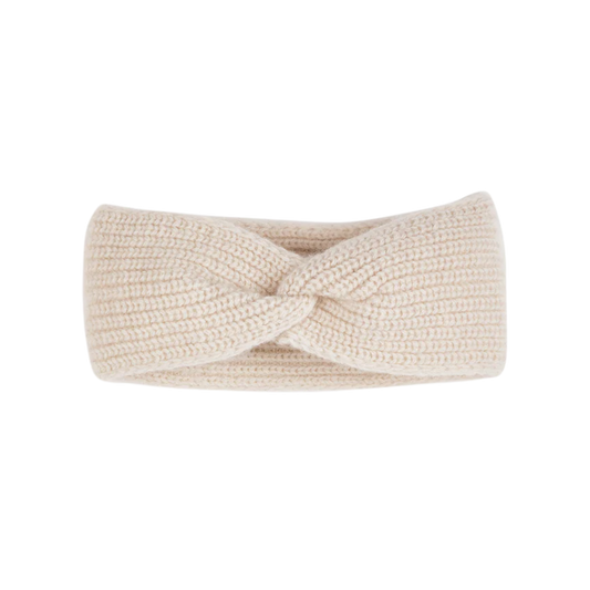 HALFEN kasjmier kinder hoofdband met knoop - Beige