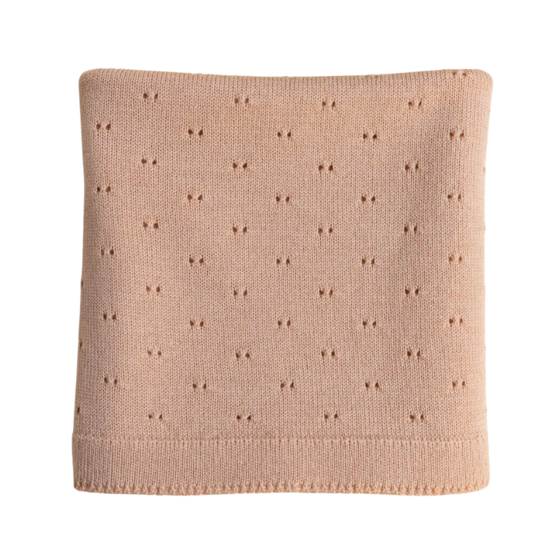 Hvid deken Bibi - Apricot