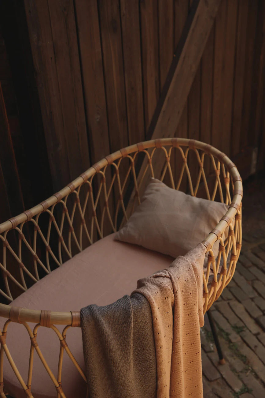 Hvid deken Bibi - Apricot