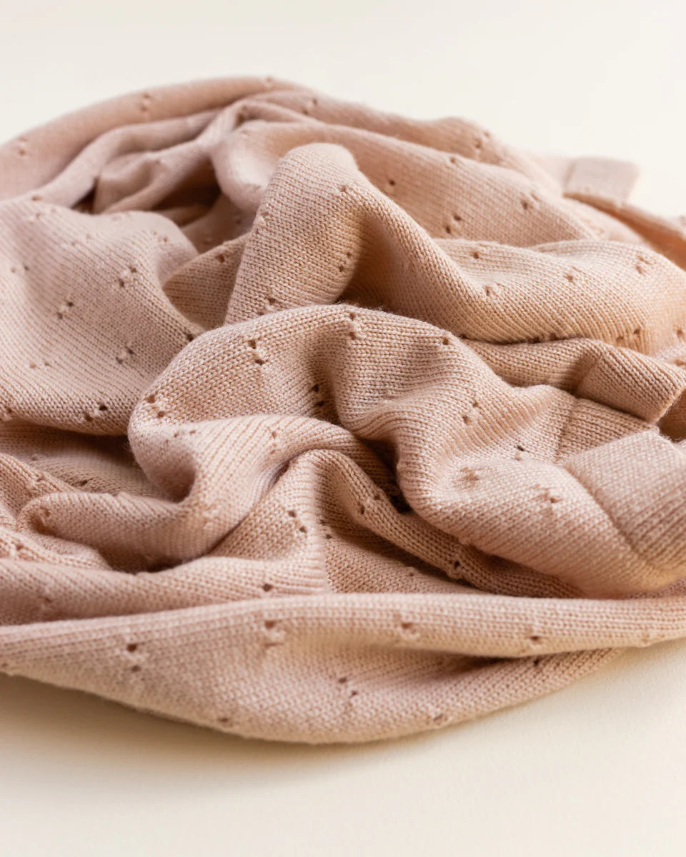 Hvid deken Bibi - Apricot