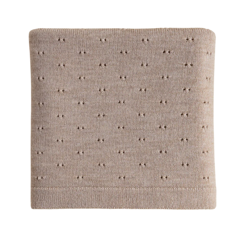 Hvid deken Bibi - Sand