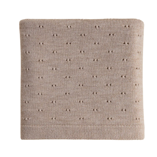 Hvid deken Bibi - Sand