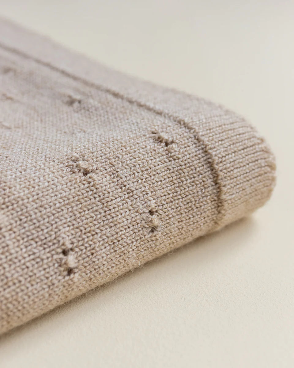 Hvid deken Bibi - Sand