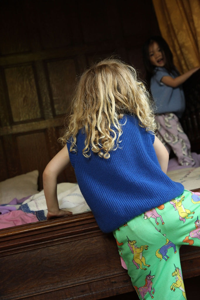 Hvid Harvey kids - Cobalt blue