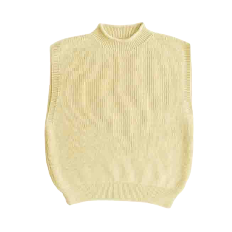 Hvid vest Helle - Light yellow