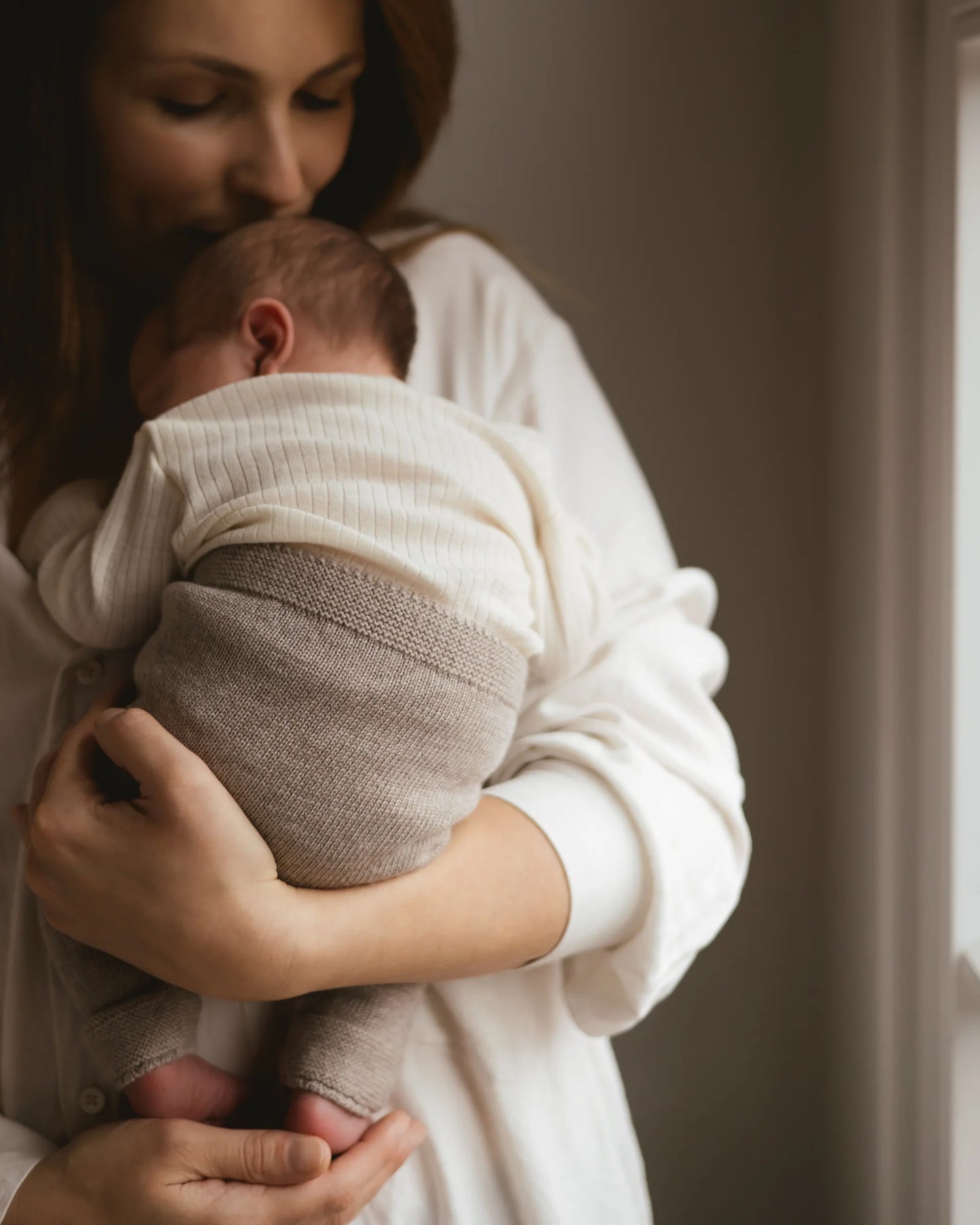Hvid broekje Guido - Pebble