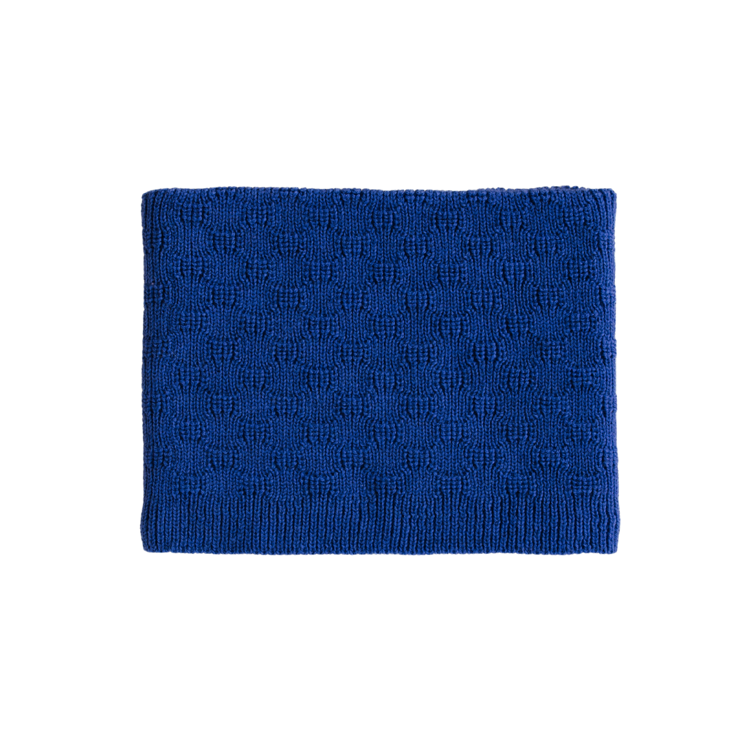 Hvid tube sjaal Gigi - Cobalt blue