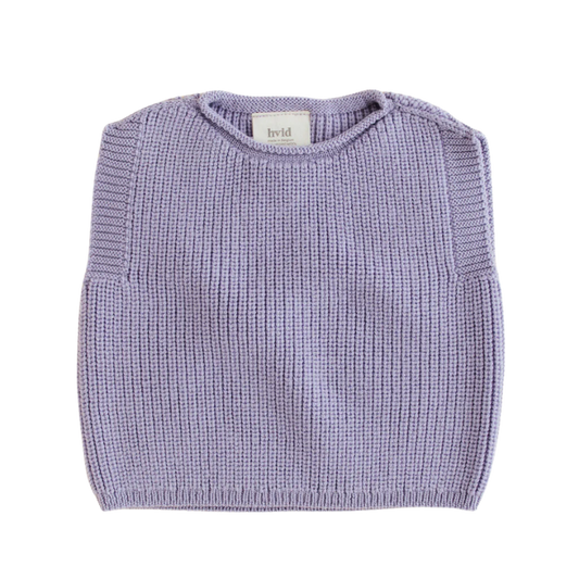 Hvid vest Harvey baby - Lilac
