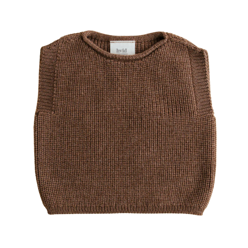 Hvid vest Harvey baby - Mocha