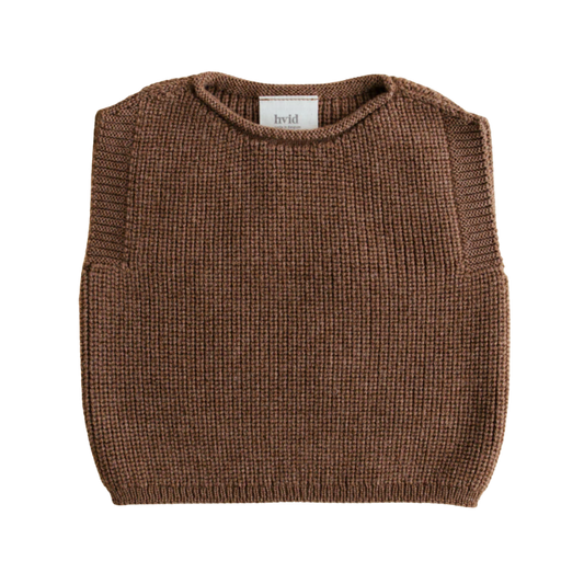 Hvid vest Harvey baby - Mocha