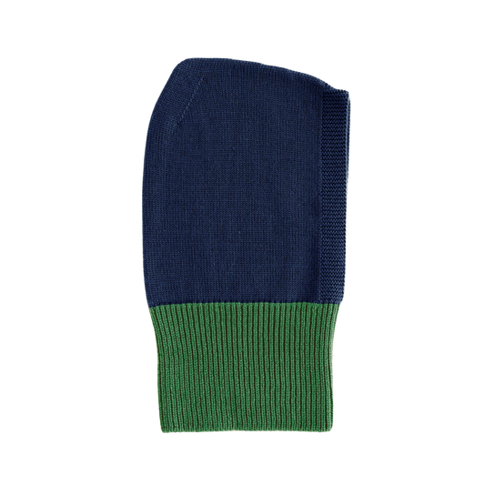 Hvid balaclava Eddy - Blue / Grass