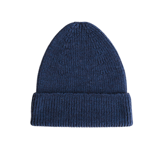 Hvid beanie Fonzie kids - Blue