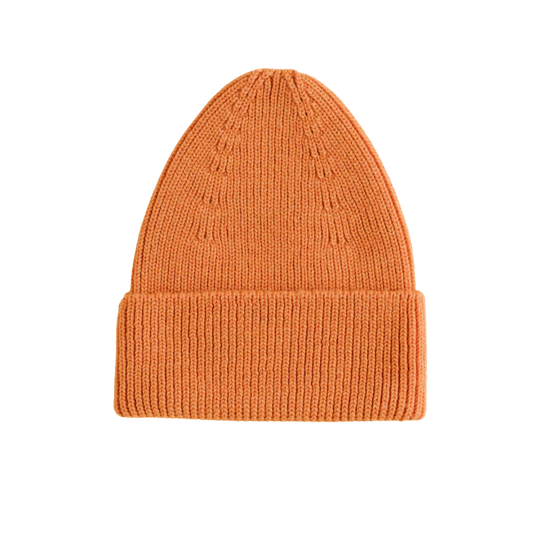 Hvid beanie Fonzie kids - Orange