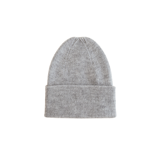 Hvid beanie Fonzie newborn - Grey Melange