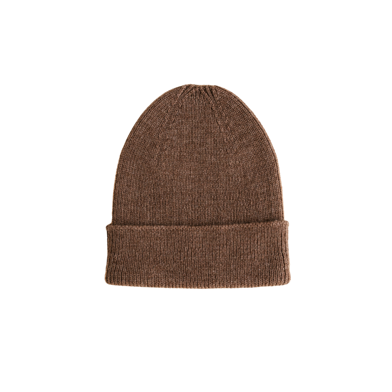 Hvid Beanie Fonzie Neugeborenen - Creme