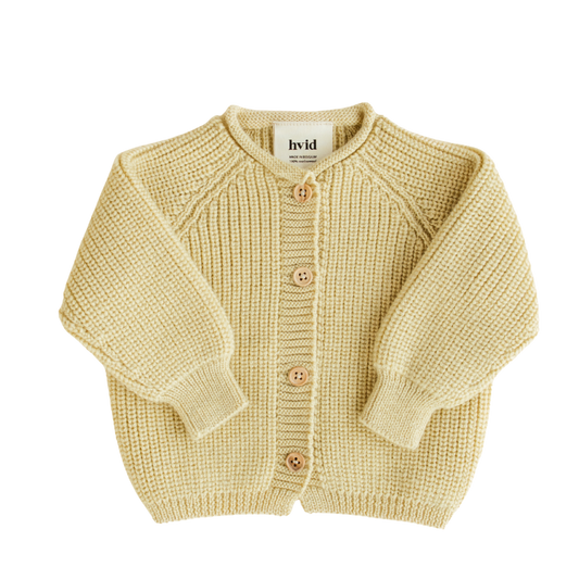 Hvid cardigan Inga - Light Yellow