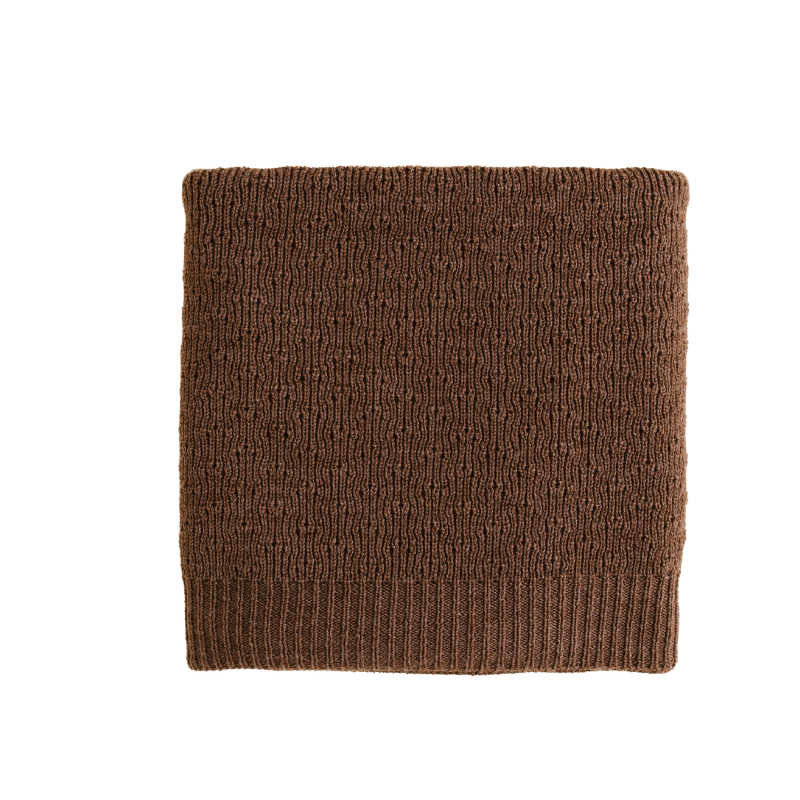 Hvid deken Dora - Mocha