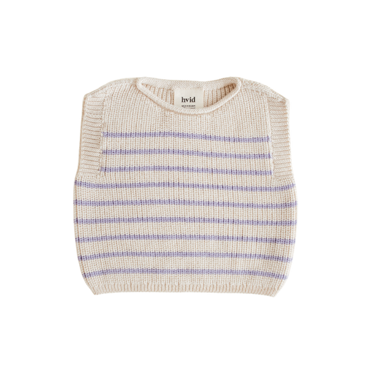 Hvid vest Harvey baby AW25/26 - Cream / Lilac