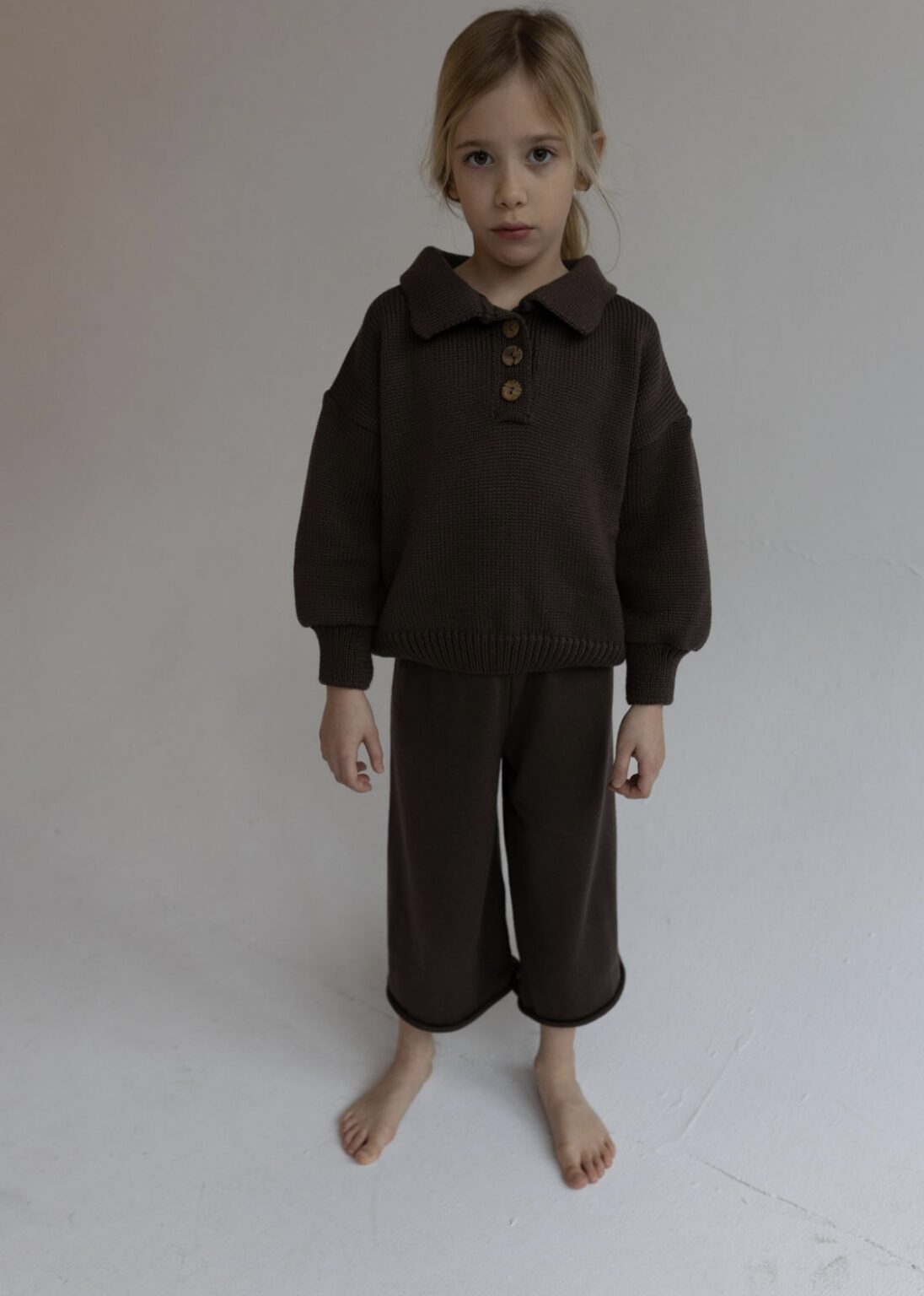 Lillé merino wool culotte pants - Brown
